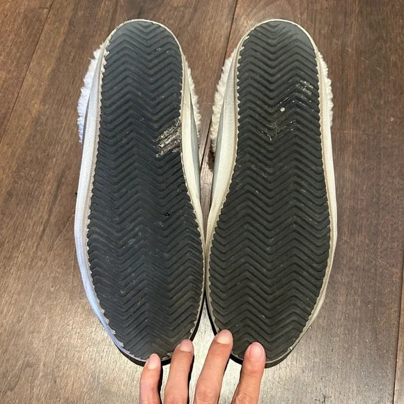 Golden Goose Super-Star Sabot in silver laminated leather with black star - Picture 6 of 10